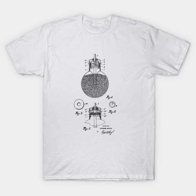 Bulb VINTAGE PATENT DRAWING T-Shirt by skstring